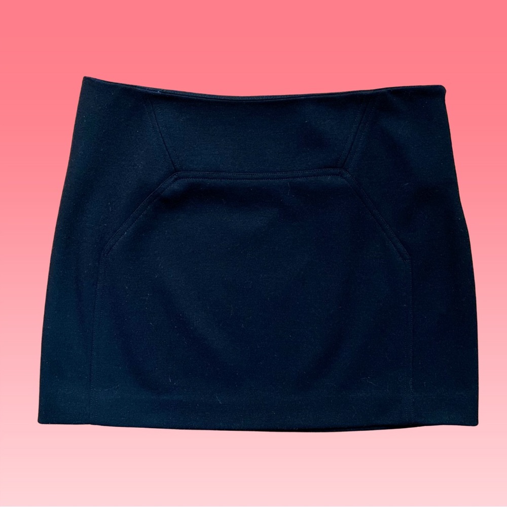 Vintage Y2K DVF Diane Von Furstenberg Witchy GothCore Wool Blend Mini Skirt - 4